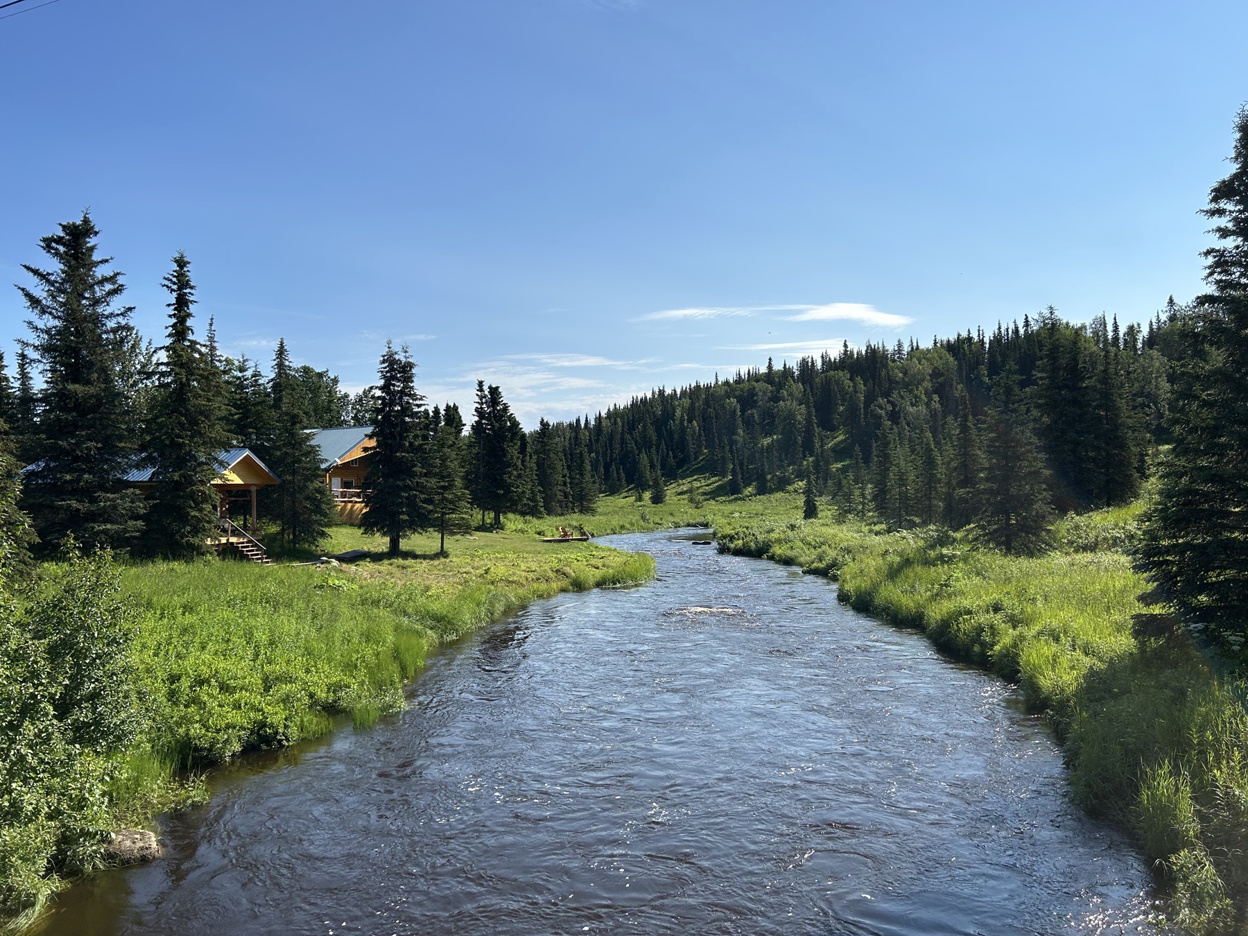 The Fishcamp lodge along the Deep Creek River, 2024